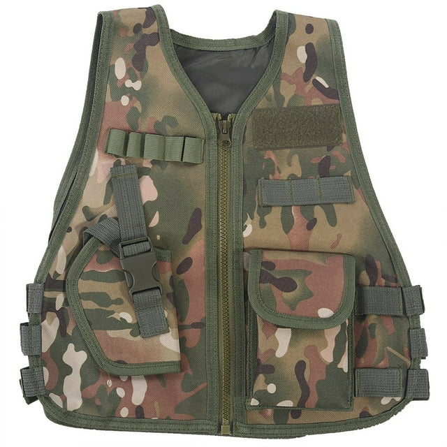 Chaleco de combate para niños chaleco de combate para niños de tela transpirable resistente al desgaste para exteriores para entrenamiento de tiro ANGGREK Otros