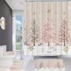 thumbnail image 4 of Yhmxh Decoración del baño Cortina de ducha navideña con fondo de Papá Noel, tela para colgar en el baño Organizadores y almacenamiento de baño Accesorios de baño, 4 of 5