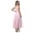 Blush Pink, variant on Women's Slit V Neck Sleeveless Midi Dress 100% Polyester Lightweight Elegant Everyday Wear Ideal for Casual Office