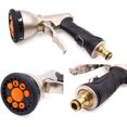 thumbnail image 3 of NUNADERNU 9 Patterns Metal Jet Spray Water Gun, Perfect for Garden, Lawn Watering, Car Washing, Cleaning, Pet Washing，, 3 of 5