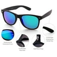 thumbnail image 5 of LotFancy Classic Horn Rimmed Sunglasses for Women Men, Retro Stylish Square Eyewear with Case, 5 of 7