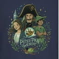 thumbnail image 2 of Junior's Peter Pan & Wendy Animated Movie Poster Graphic Tee Navy Blue Small, 2 of 3
