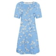 thumbnail image 4 of Casual Dresses for Women, Women's Fashion Round-Neck Short Sleeved Printed Pullover Dress, 4 of 4