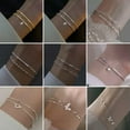thumbnail image 2 of GKNET 925 Silver Plated Shiny Multilayer Bracelet Chain Bangle Women Jewellery Gift-Sliver Bracelet#10, 2 of 9