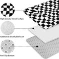 thumbnail image 5 of Black and White Wavy Checkerboard Pattern Bathroom Rugs Sets 3 Piece,Toilet Cover Set,Absorbent Non Slip Bathroom Mats Sets with U-Shaped Contour Rug Toilet Rug Set, 5 of 5