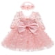 thumbnail image 1 of Odeerbi 3-24 Meses Niñas Mariposa Tul Vestidos Baby Shower Vestidos Con Cinta Lazo Algodón Fiesta de Cumpleaños Vestido de Manga Larga Empalme Vestido de Malla, 1 of 9