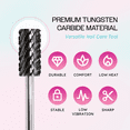 thumbnail image 5 of USA PANA Professional 3/32" Shank Size - Crystal Top Large Barrel Carbide Bit - Nail Drill Bit for Dremel Machine (2X Coarse, Black), 5 of 7