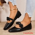 thumbnail image 7 of Rokment Bow Metallic Dress Shoes for Women Bride Wedding 2026 Fall Fashion Casual Leather Pointed Toe Ballet Flat Comfortable Low Heels Walking Slip on Dressy Loafers Black Size 5.5, 7 of 7