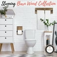 thumbnail image 2 of Autumn Alley Rustic Farmhouse Towel Rack - Rustic Inlaid Wood and Matte Black Towel Bar, 2 of 9