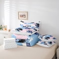 thumbnail image 6 of Homewish Abstract Gradient Bedding Comforter Set 7 Pieces for Children Teens Adults,Vintage Aesthetic Full Bedding Set Lightweight,Graffiti Splash Fitted Sheet Flat Sheet,Breathable Home Decor, 6 of 8
