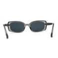 thumbnail image 4 of Womens Mod Rectangle Iconic Fashion Plastic Sunglasses Slate Black, 4 of 4