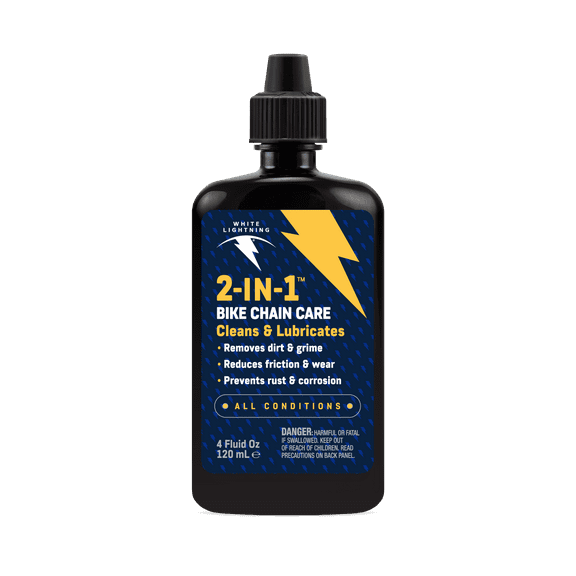 White Lightning® 2-in-1™ Fast & Easy Bicycle Chain Lube, 4oz