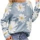 thumbnail image 2 of Pntutb Moda Mujer Daisy Impreso Largo Casual Pullover Suelto Manga Larga Suéter Pntutb Pntutb-158, 2 of 6