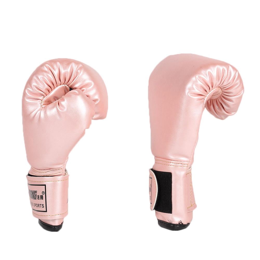 BLEEUS 2Pcs Boxing Gloves Kickboxing Training Gloves For Boys Girls Youth Fitness Supplies (Pink)