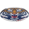 thumbnail image 4 of Tiger Animal Graffiti Soft Bedroom Round Area Rug, Washable Cute Nursery Circle Throw Mat, Non-Slip Contemporary Small Low Pile Floor Carpet for Dorm Bedside, 4 of 6