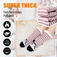 thumbnail image 4 of Slipper Socks for Women, AMITOFO Winter Warm Fuzzy Sherpa Socks Non Slip Grips Cartoon Animals Thick Cozy Fluffy Fleece Floor Socks with Grippers, 9-11, 4 of 6