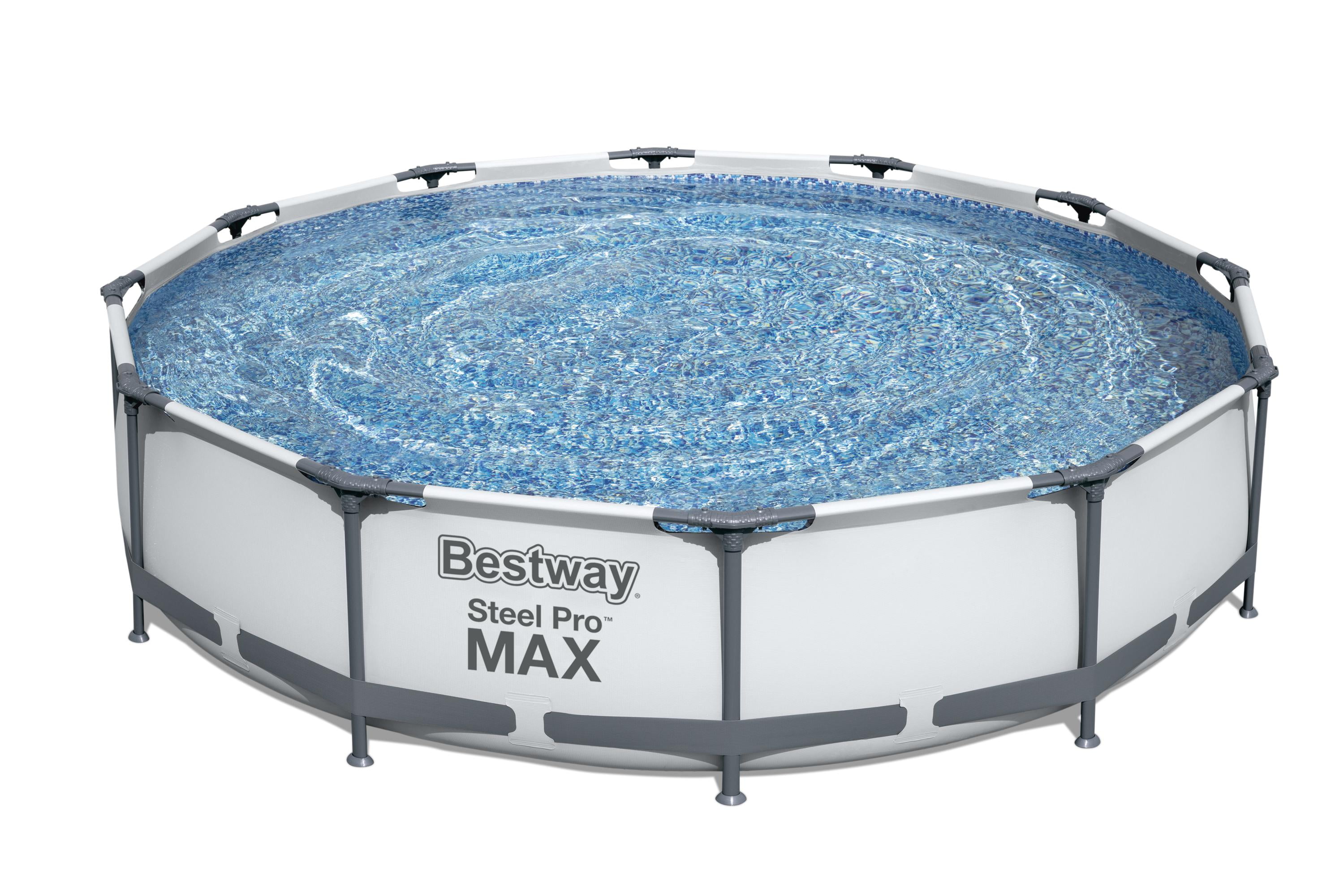 Bestway Steel Pro Max 12 X30 Round Above Ground Outdoor Swimming Pool