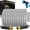Silver, variant on SAIDESI Garden Hose 100 ft, Stainless Steel Water Hose with 10 Function Nozzle Flexible, Heavy Duty, Lightweight, No-Kink, Pet Proof, Puncture Proof Hose Metal for Yard,Outdoor