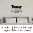 thumbnail image 2 of History Is Written By The Winners Napoleon Bonaparte Wall Decals for Walls Peel and Stick wall art murals Black Small 8 Inch, 2 of 2