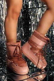 iridescent snow boots