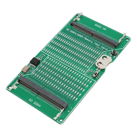 DDR4 DDR5 Memory Tester, LED Indicator USB C Powered Multifunctional Memory Slot Tester PCB for Laptop
