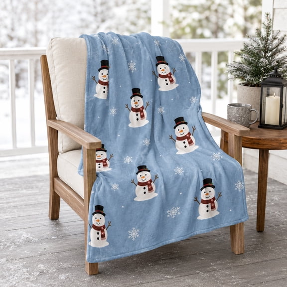 Tyidzon Christmas Throw Blanket, Soft Warm Fleece Blanket 39 x 59 in for Sofa Bed, Cozy Christmas Home Decor