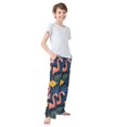 thumbnail image 3 of FORMRS Boys Pajama Pants with Pockets Size 13-14Y Kids Lounge Sleep Bottoms, Floral Flamingo, 3 of 8