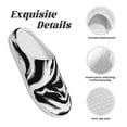 thumbnail image 5 of Daiia Leopard And Zebra 2 Print Women’s Fuzzy Slippers Memory Foam Lightweight House Shoes Cozy Loafer Flannel House Shoes-37/38, 5 of 7