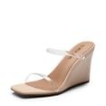 thumbnail image 1 of Sandalias con Cuña DREAM PAIRS para Mujer, Estilo Slide, Punta Cuadrada Abierta, 1 of 5