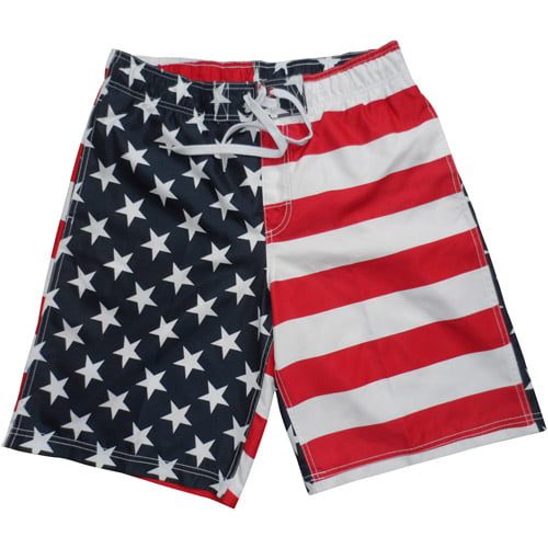 USA Flag Big Men's Swim Trunks - Walmart.com