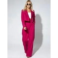 thumbnail image 6 of 2 Piece Outfits for Women Dressy Blazer Jackets High Waisted Straight Leg Pants Suits Set Business Casual Rose Red XXL, 6 of 9