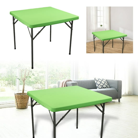 Square Fitted Tablecloth 33.85 Inch Stretch Polyester Table Cover Washable Elastic Table Topper for Indoor Outdoor Dining Picnic Patio Party Decor