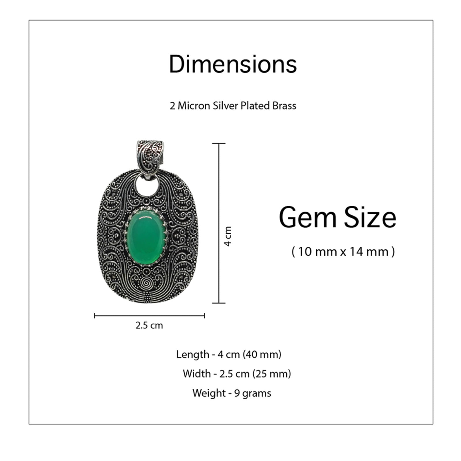 Tibetan Silver Handmade Jewelry Tribal Filigree Green Onyx Gemstone Pendant for Women Elegant Contemporary Design