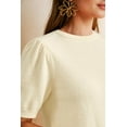 thumbnail image 6 of Arach&Cloz Women's Wool Blend Soft Fuzzy Puff Sleeve Cute Casual Fall Sweaters 2025, 6 of 7