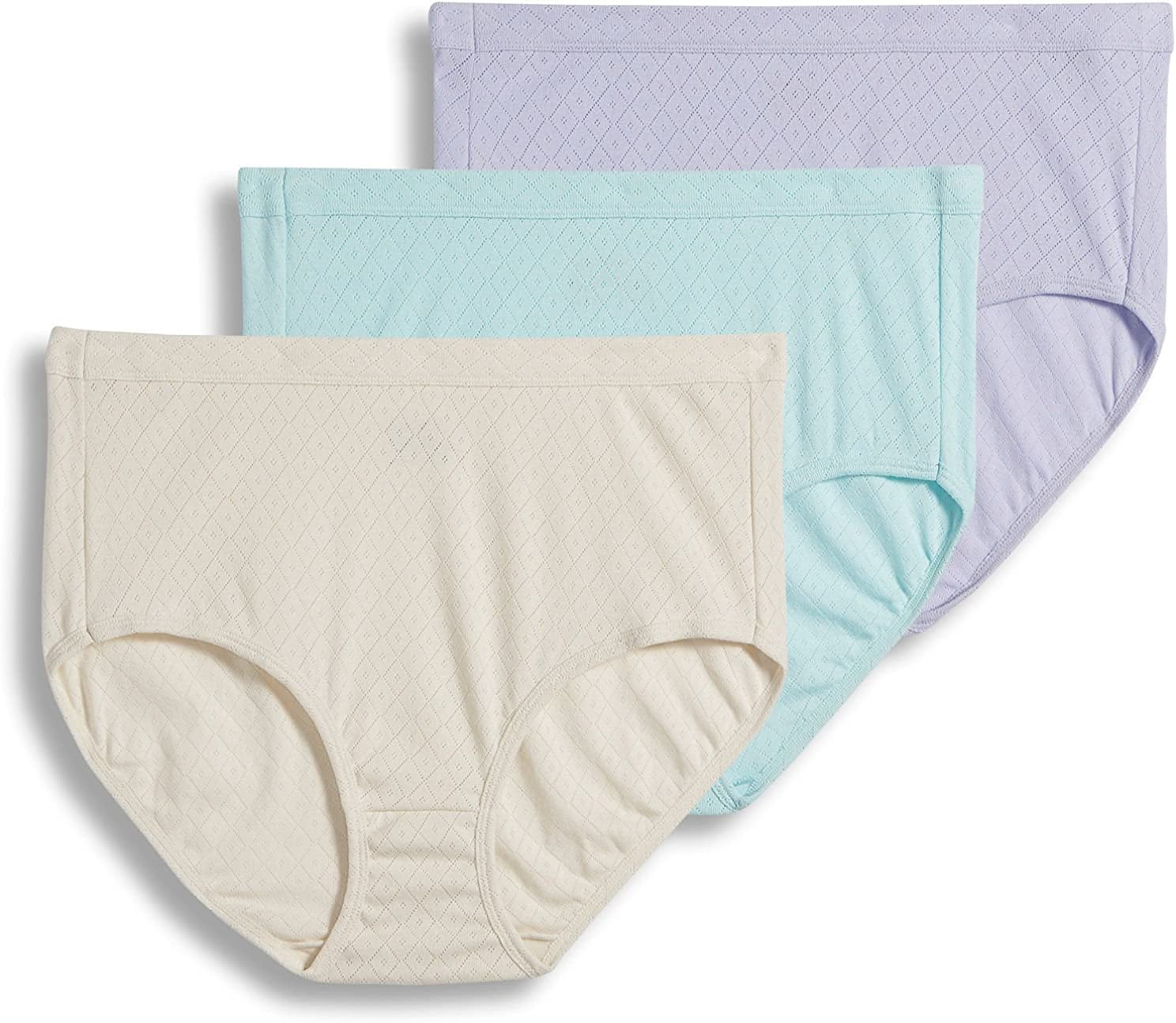 Jockey Women's Underwear Elance Breathe Brief 3 Pack 11 Multicolored