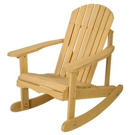 Costway Outdoor Natural Fir Wood Adirondack Rocking Chair Patio Deck Garden Furniture Costway Outdoor Natural Fir Wood Adirondack Rocking Chair Patio Deck Garden Furniture