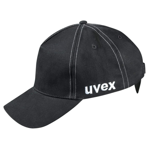 uvex u-cap Sport Bump Cap - Hard Shell Element for Head Protection - Long Shade - Black - 55-59