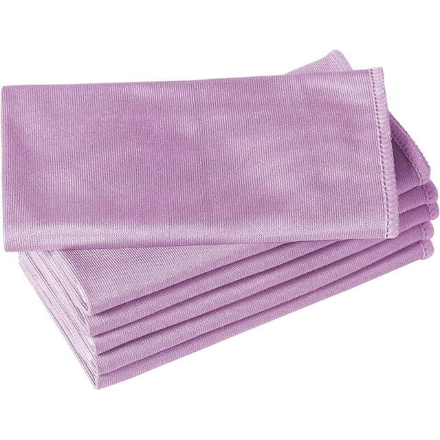 Puomue 6 Pack Microfiber Glass Cleaning Cloth, 16 Inch X 16 Inch, Lint Free Quickly Clean Window, Glasses, Windshields, Mirrors, and Stainless Steel, Pink