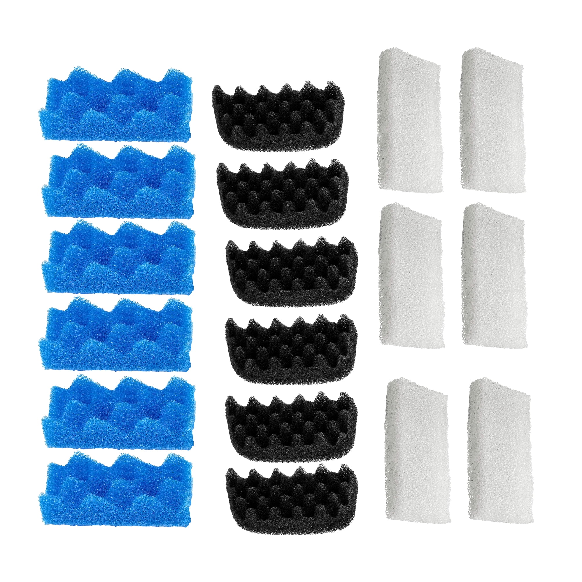 Genligt Aquarium Bio Sponge Foam Max Filter Pads Pack Compatible with Fluval 106, 107, 12 Pack