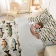 thumbnail image 4 of Feelyou Camo Pike Fish Bedding Comforter Set for Men Women, Retro Farmhouse Wildlife King Bedding Sets, Beige, Grey Reversible, 7pcs, 4 of 7