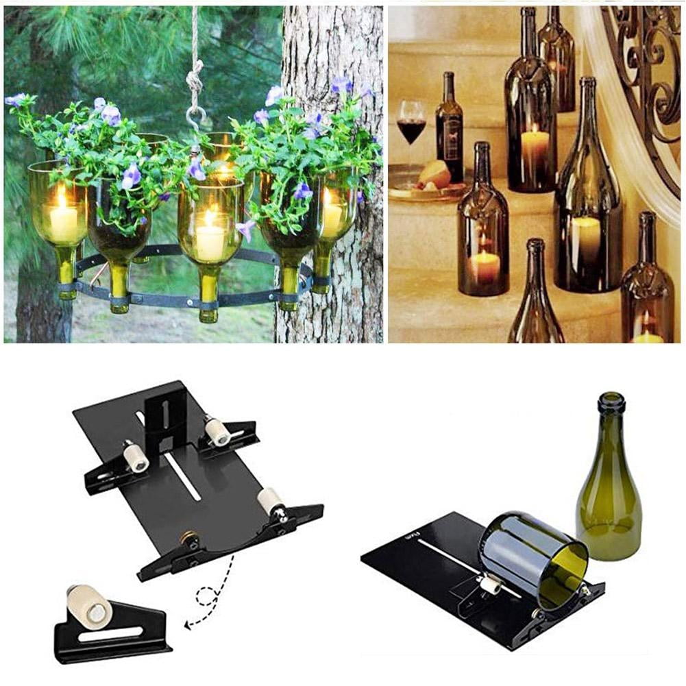 EBTOOLS Glass Bottle Cutter, Square & Round Bottle Cutting Machine, Wine Bottles And Beer Bottles Cutter Tool With Accessories Tool Kit