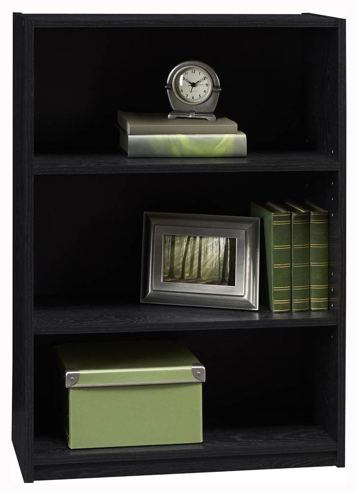 3-Shelf Bookcase in Black Ebony Ash Finish - image 4 of 4