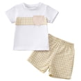 thumbnail image 4 of Toddler Boys Clothes Baby Boy Outfit Sets Kids Spring Summer Cotton Round Neck Print Sleeveless Sports 0 6 12 18 24 Months 2T 3T Boys' Clothing T shirt + Drawstring Short Pants 2-Piece, 4 of 4