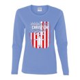 thumbnail image 2 of Wild Bobby American by Birth Christian by The Grace of GOD Inspirational/Christian Women Graphic Long Sleeve Tee, Light Blue, Large, 2 of 6