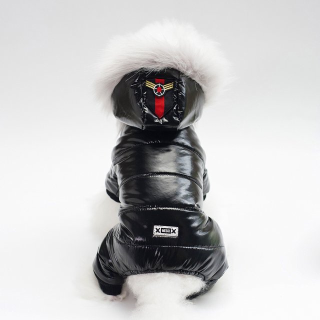 Ropa para mascotas Ropa para perros de peluche Ropa para mascotas Otoño e invierno Ropa de algodón gruesa de cuatro patas Ropa de algodón de cuatro patas con nieve