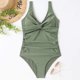 thumbnail image 4 of Traje de baño de una pieza para mujer, cómodo, liso, con almohadilla en el pecho, sin aros, Bikini con escote en V profundo OAVQHLG3B Store  lin121212, 4 of 4