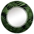 thumbnail image 2 of Designart "Delicate Intricacy Ferns Plant wall art" Floral & Botanical Round Wall Mirror - Modern Oval Printed Decorative Oversized Mirror - Multiple Color Options, 2 of 4