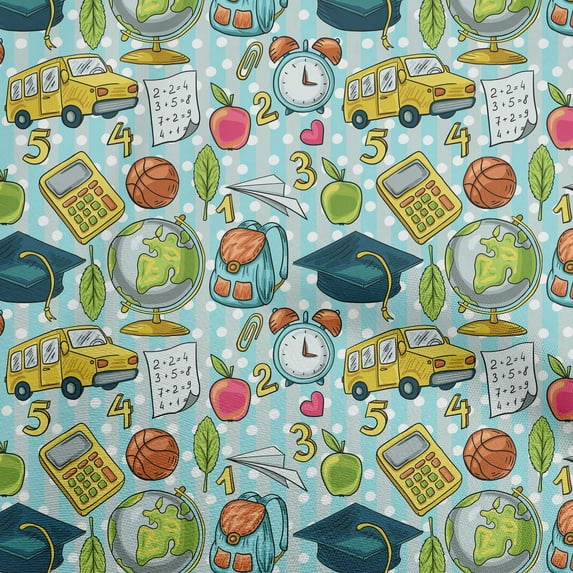 oneOone Velvet Light Blue Fabric Kids Quilting Supplies Print Sewing Fabric By The Yard 58 Inch Wide