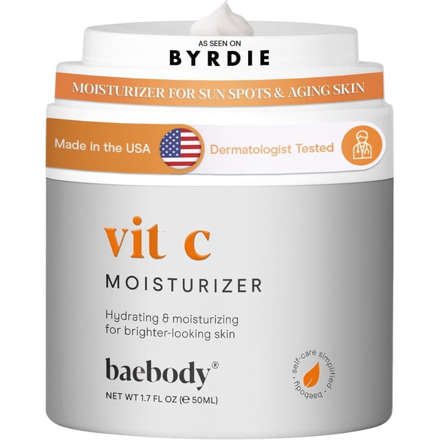 Crema Hidratante Facial Vitamin C con Aceite de Jojoba y Vitamina E para Reducir Arrugas y Manchas
