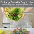 thumbnail image 3 of Stelive 5L 2-in-1 Salad Spinner Salad Vegetable Chopper Slicer Food Choppers Vegetable Slicer (Yellow), 3 of 12